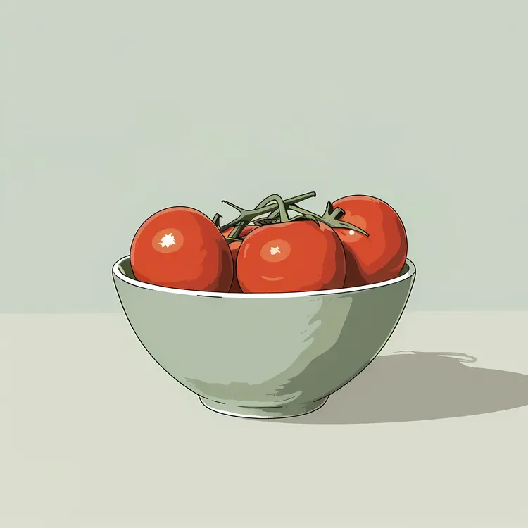 Bowl of Fresh Red Tomatoes