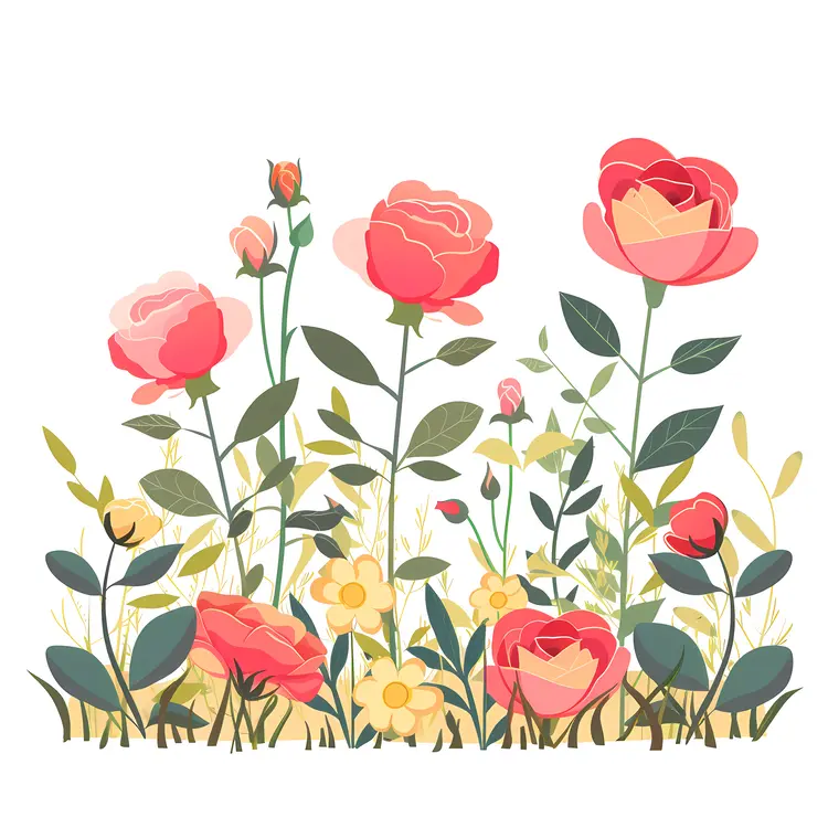 Beautiful Red Roses in Bloom