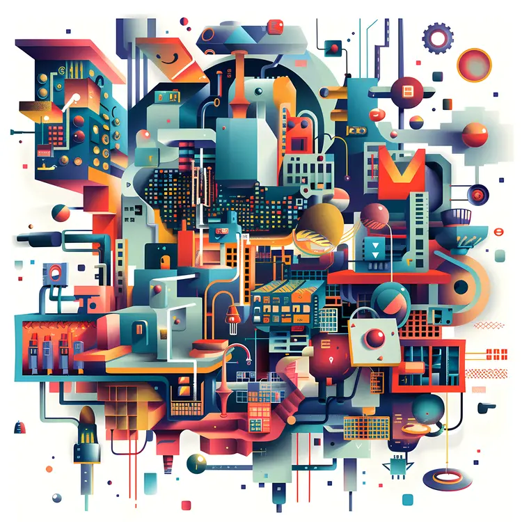 Colorful Abstract Cityscape Design