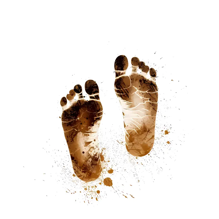 Brown Footprints Art