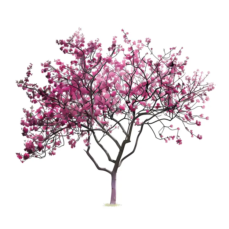 Pink Flowering Tree with Sparse Blossoms