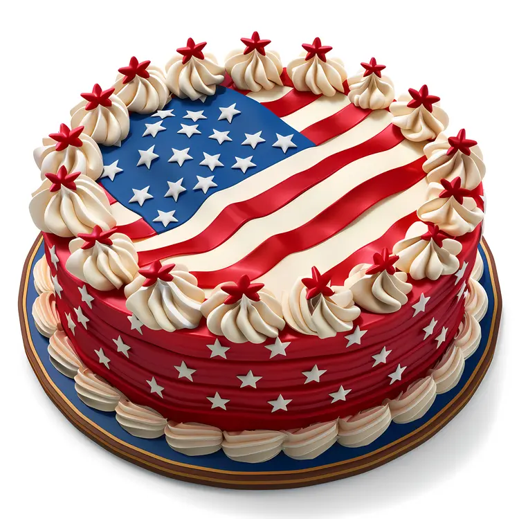 Patriotic Cake for Independence Day