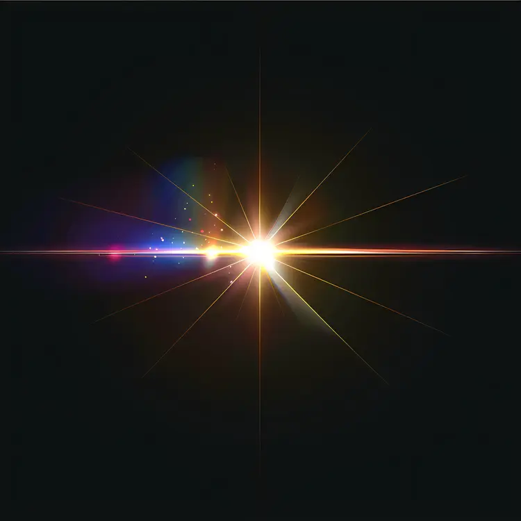 Bright Light Burst with Lens Flare