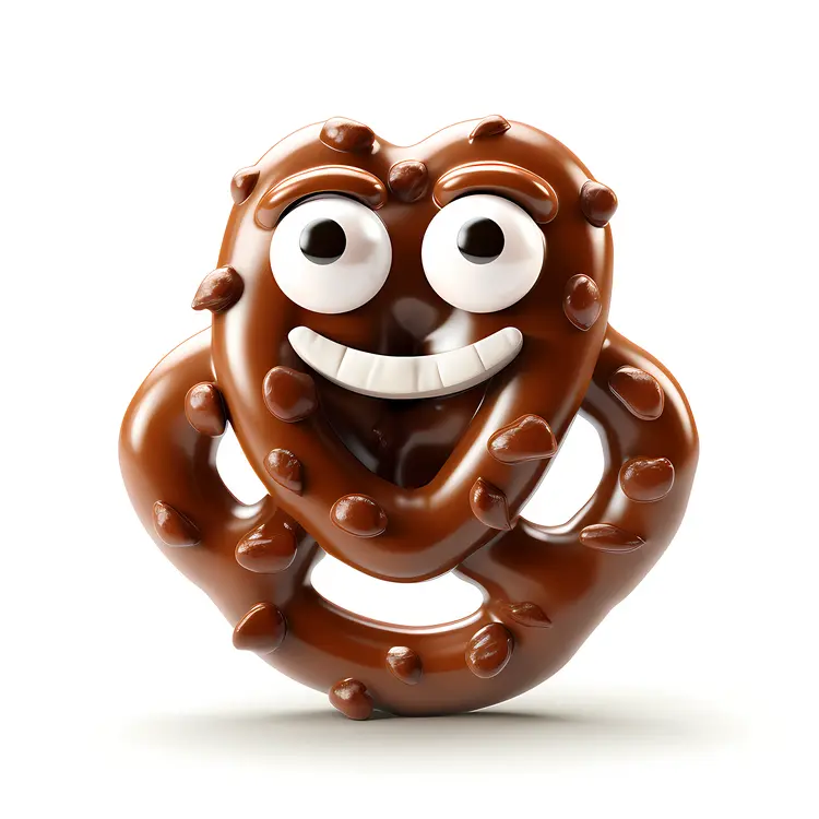 Smiling Chocolate Pretzel