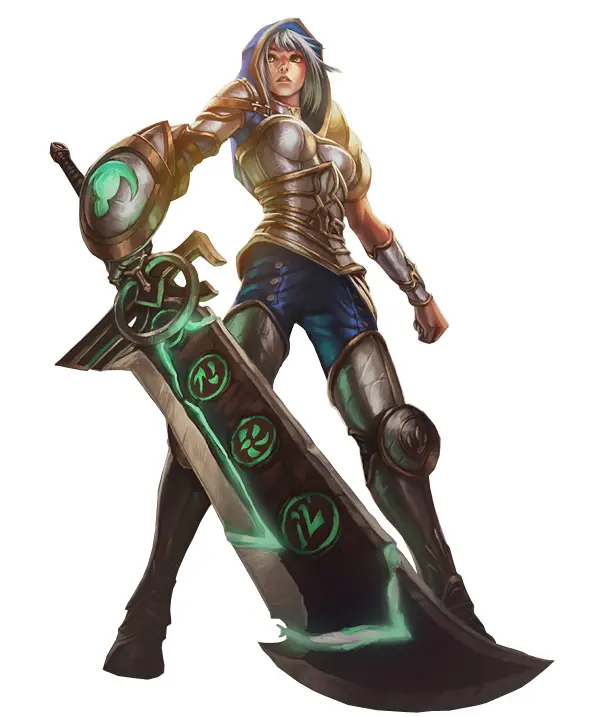 Female Warrior with Large Sword