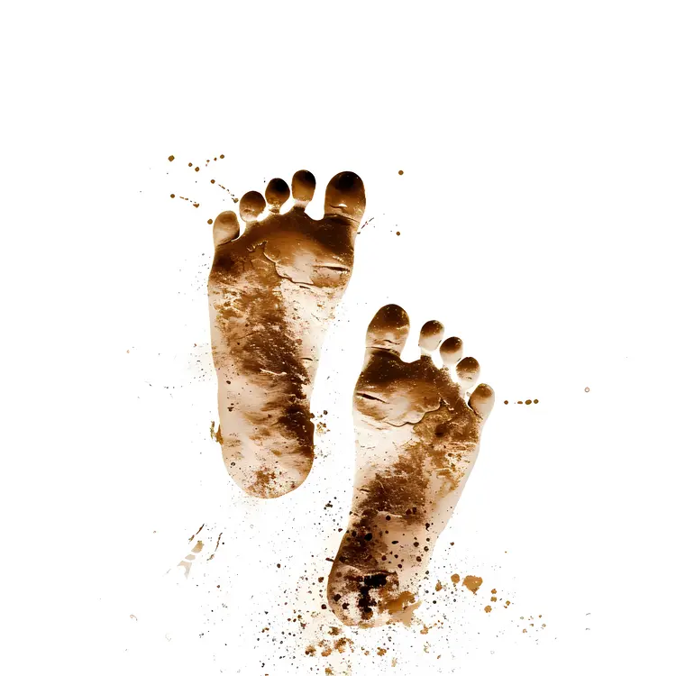 Brown Footprints Art