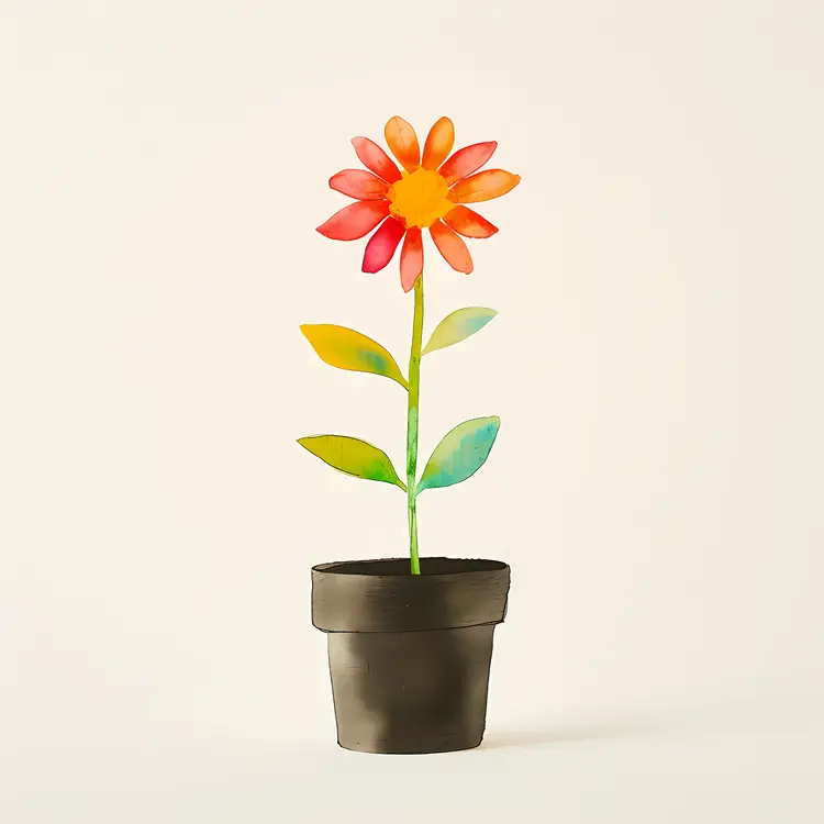 Single Flower in a Pot