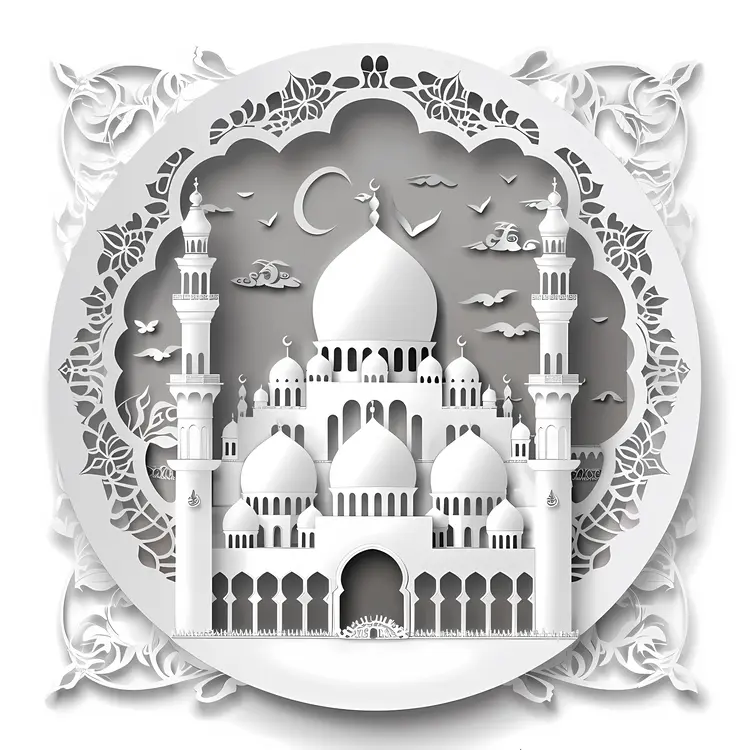 Intricate Paper Mosque