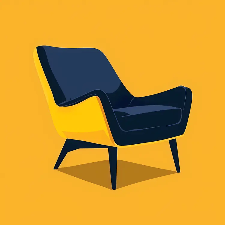 Stylish Yellow and Blue Chair