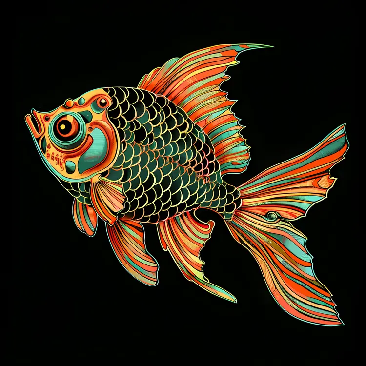 Artistic Colorful Fish Illustration