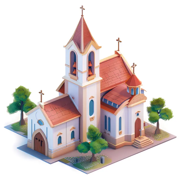 Charming Church with Bell Tower