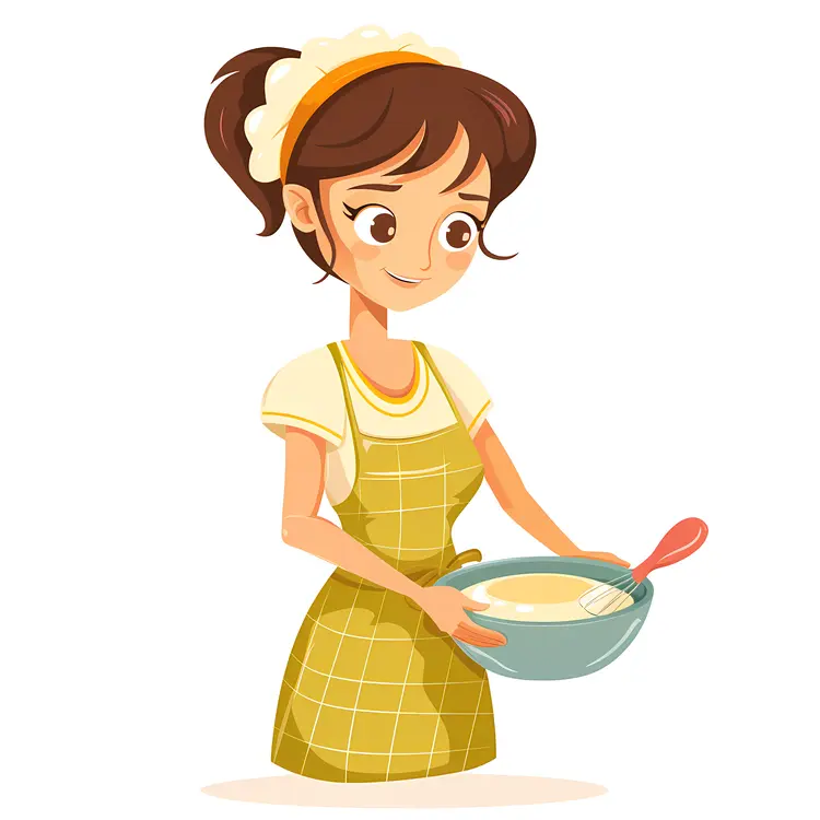 Woman Preparing Batter
