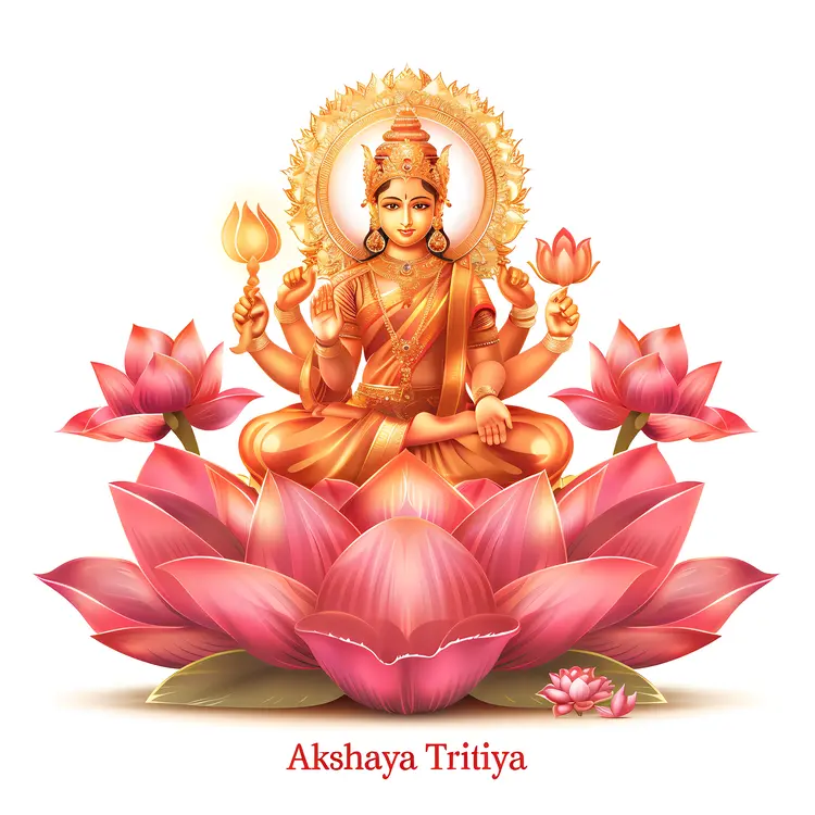 Goddess on Lotus for Akshaya Tritiya