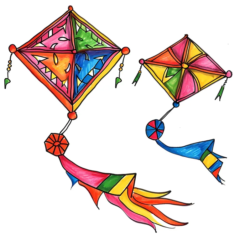 Geometric Patterned Kites