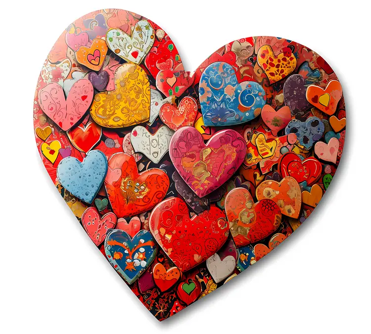 Colorful Hearts Collage