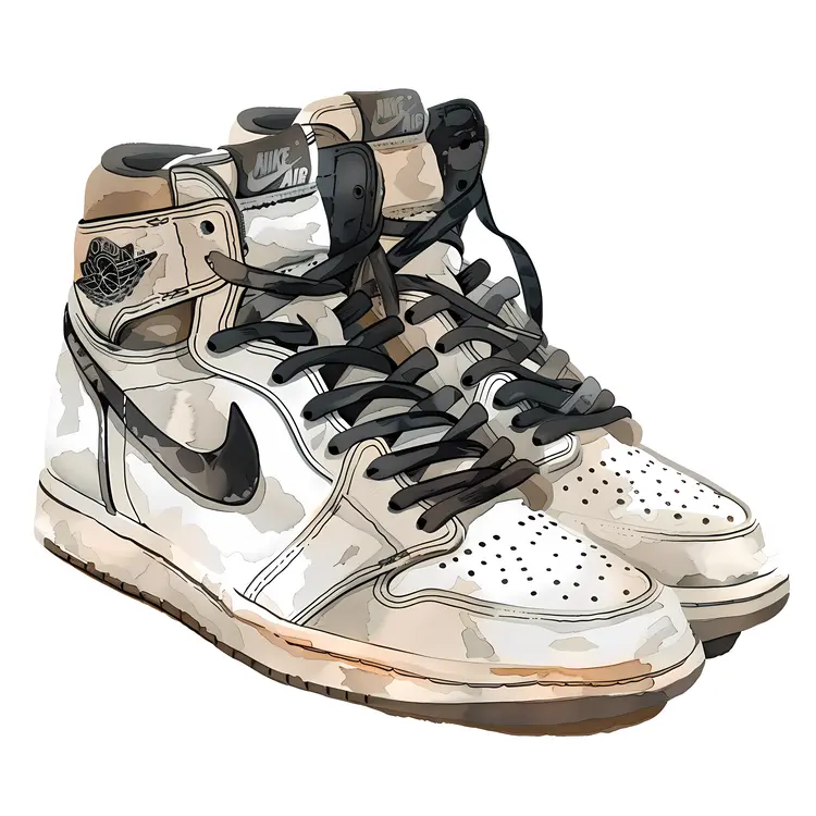 Camouflage High-top Nike Sneakers