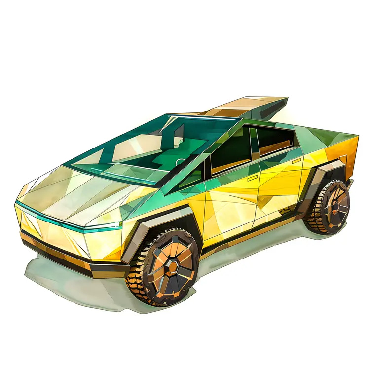 Colorful Futuristic Car Illustration