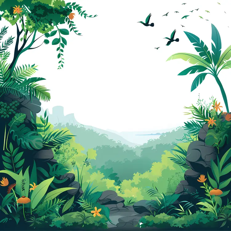 Lush Green Jungle Landscape