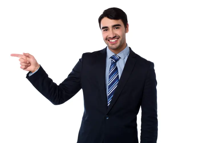 Businessman Pointing