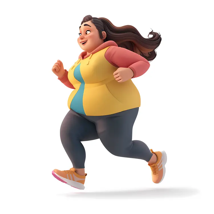 Woman Running in Sportswear