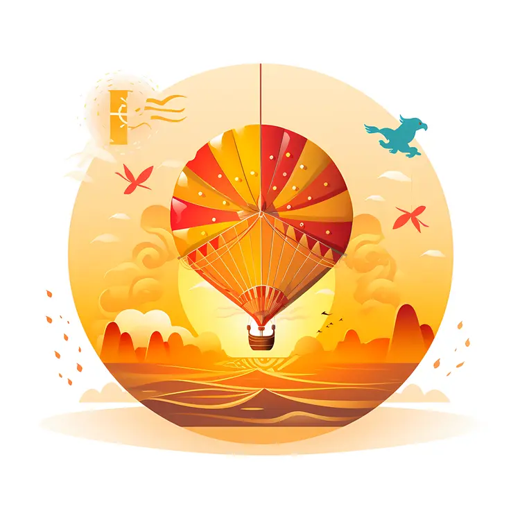 Hot Air Balloon in the Sky