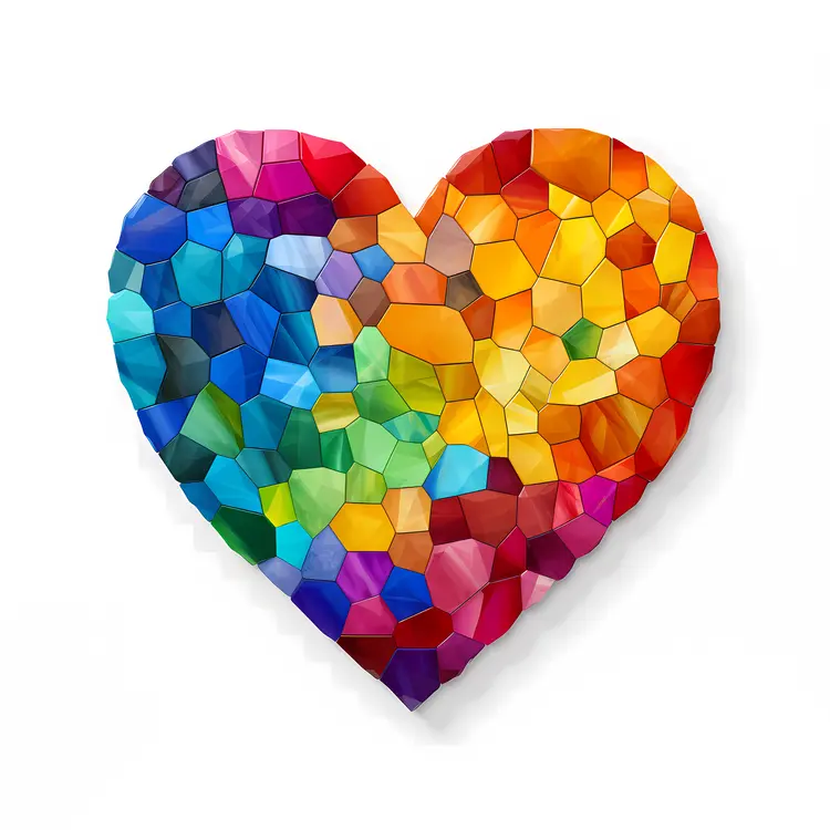 Geometric Colorful Abstract Heart