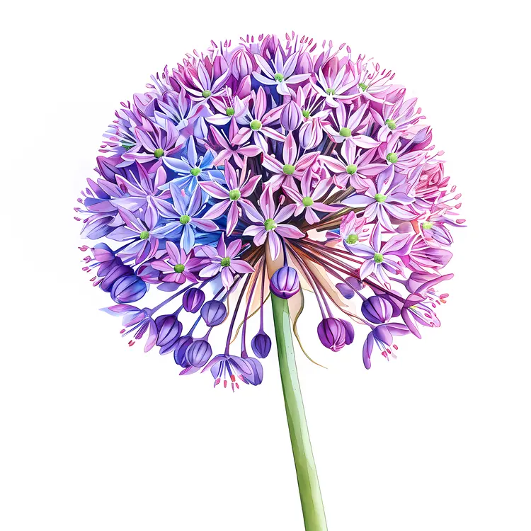 Pink and Purple Allium Flower