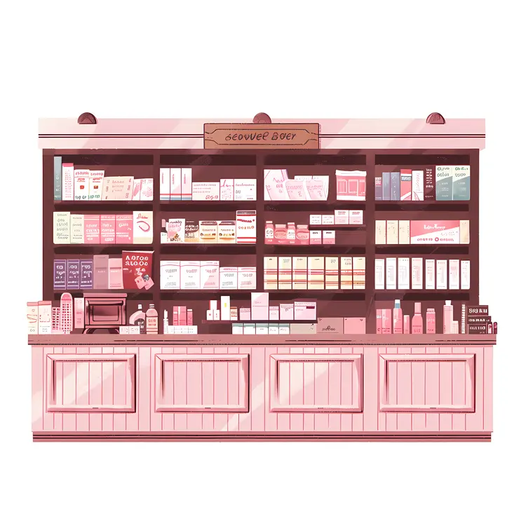 Pink Store with Various Products