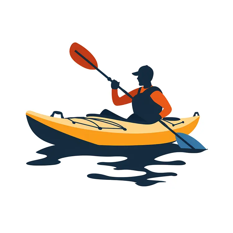 Kayaker in Yellow Kayak