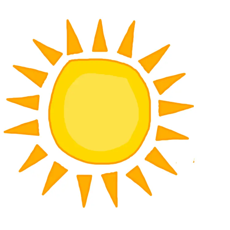 Bright Yellow Sun Illustration