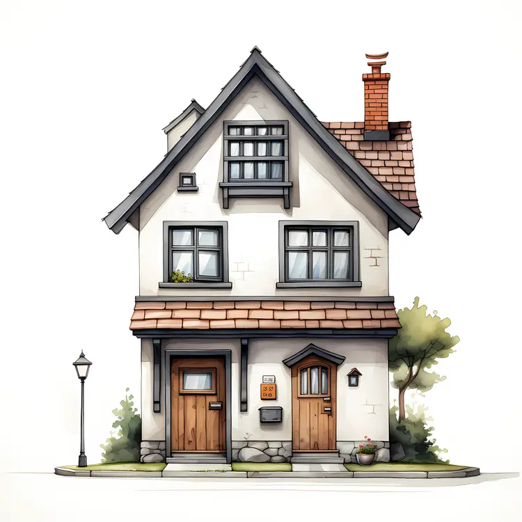 Small cute doodle house