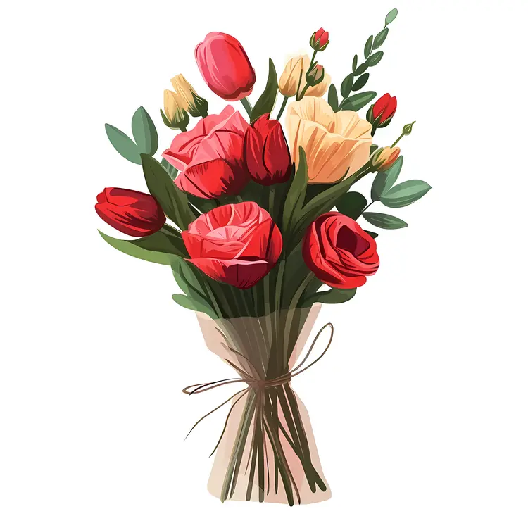 Elegant Red and Yellow Flower Bouquet