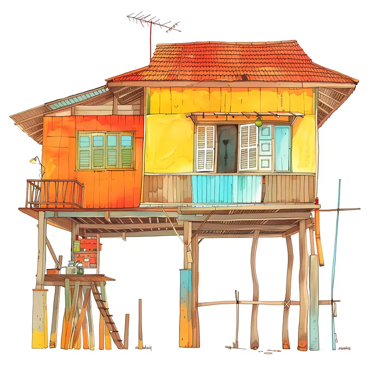 Colorful Stilt House