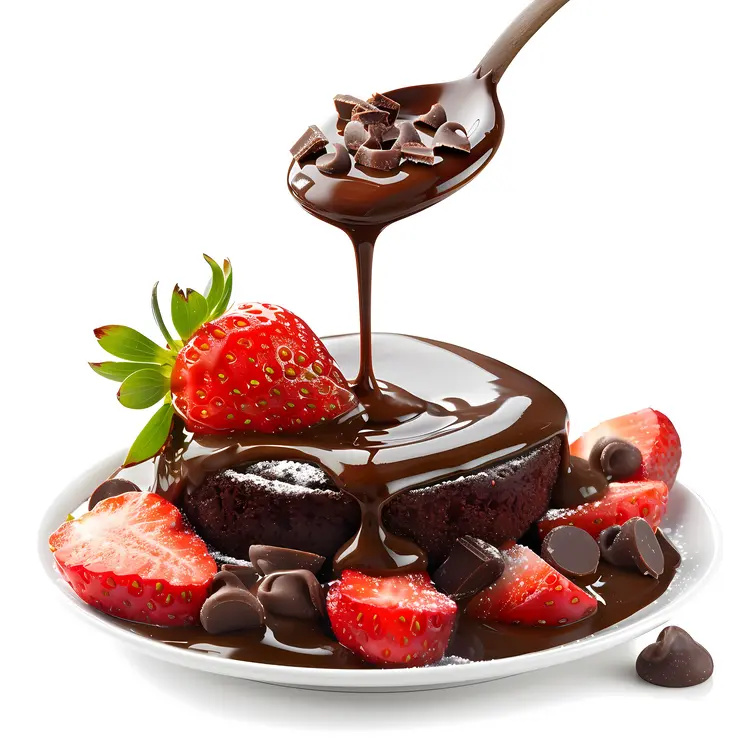 Chocolate Dessert with Strawberries