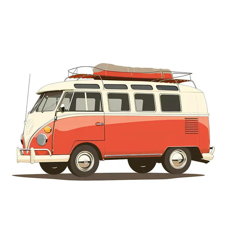 Red Van Side View