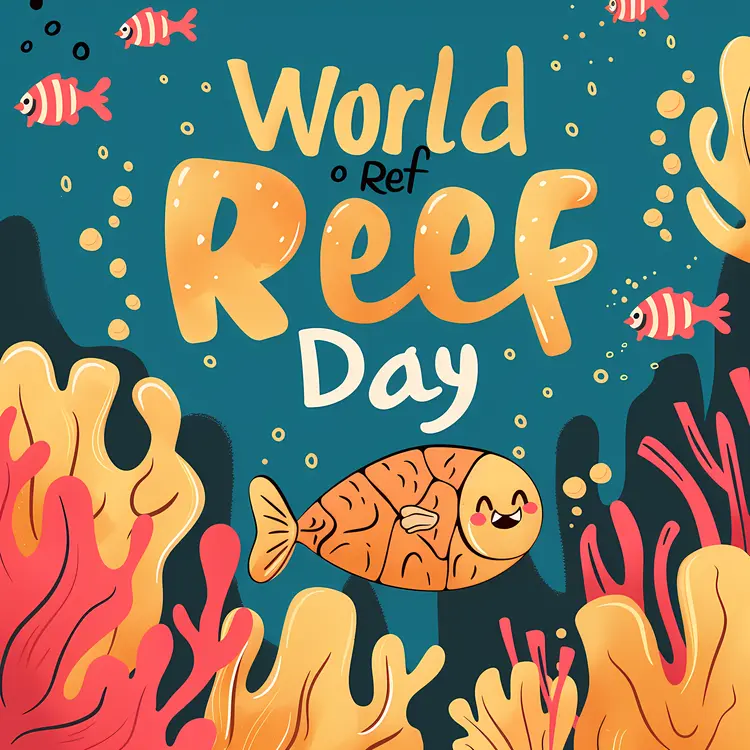 Happy Fish and Coral for World Reef Day