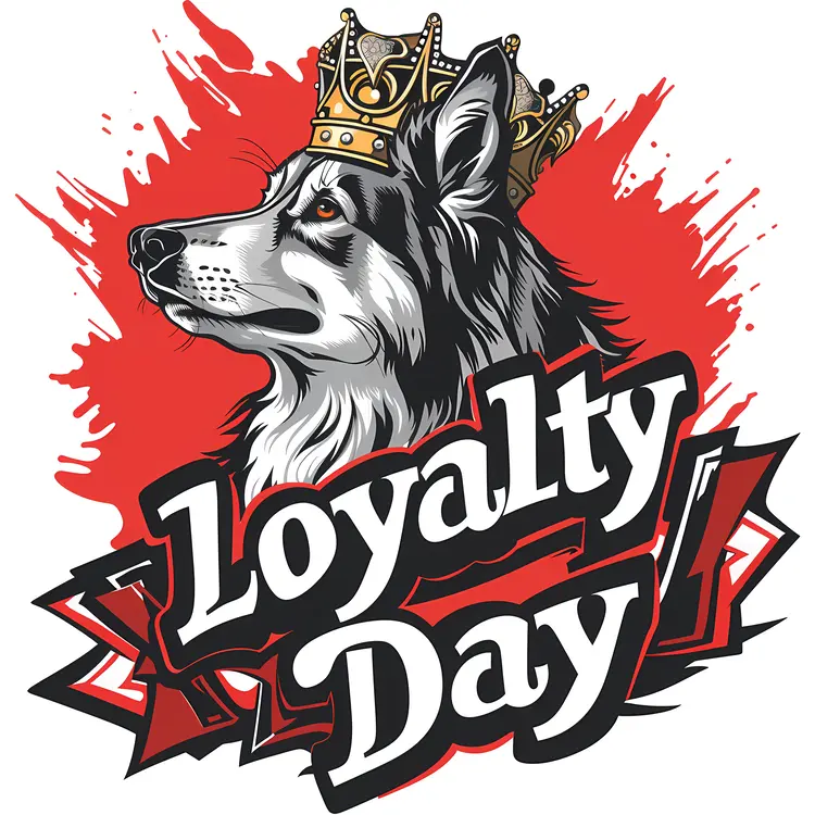 Loyalty Day Wolf with Crown
