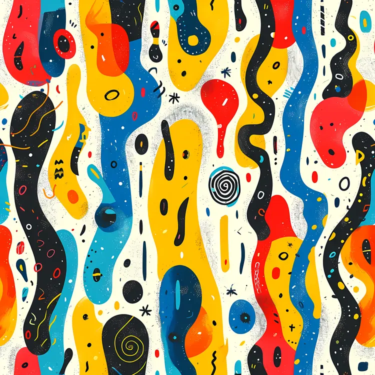 Whimsical Abstract Colorful Shapes