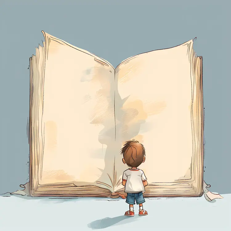 Child with Giant Book