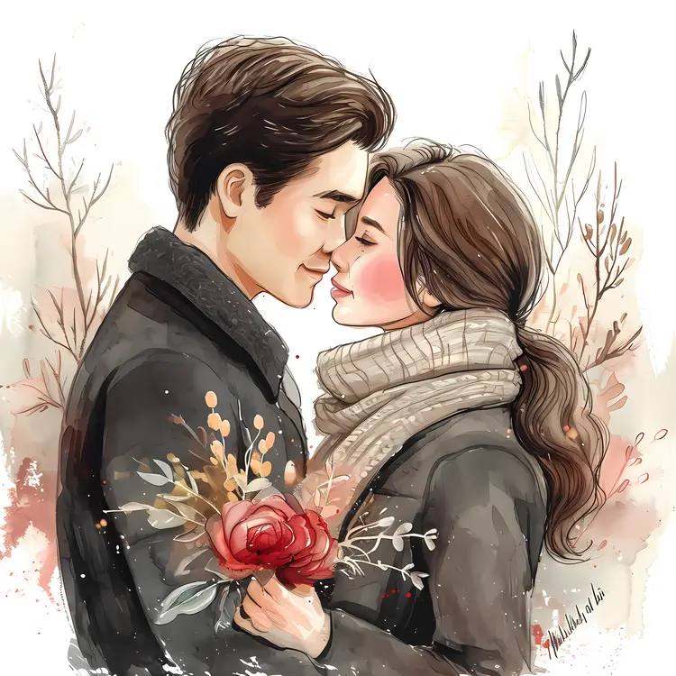 Couple with Flowers