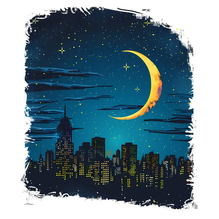 Moonlit Cityscape