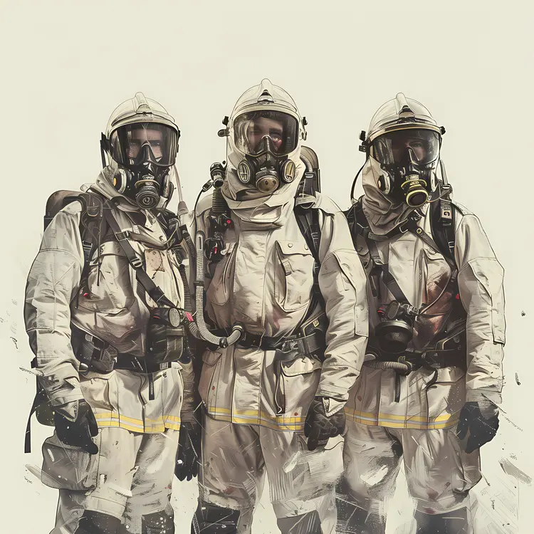 Firefighters in Protective Gear