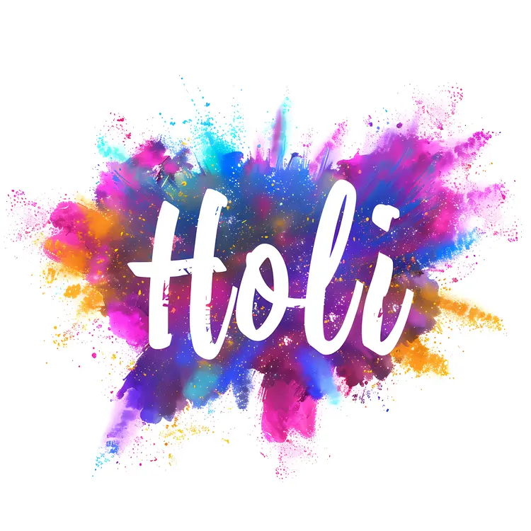 Holi Festival with Colorful Splashes