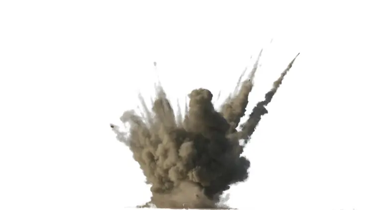 Massive Explosion with Debris