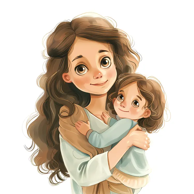 Mother and Child Hugging