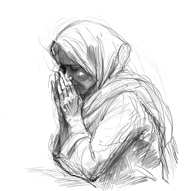 Sketch of a Woman Praying