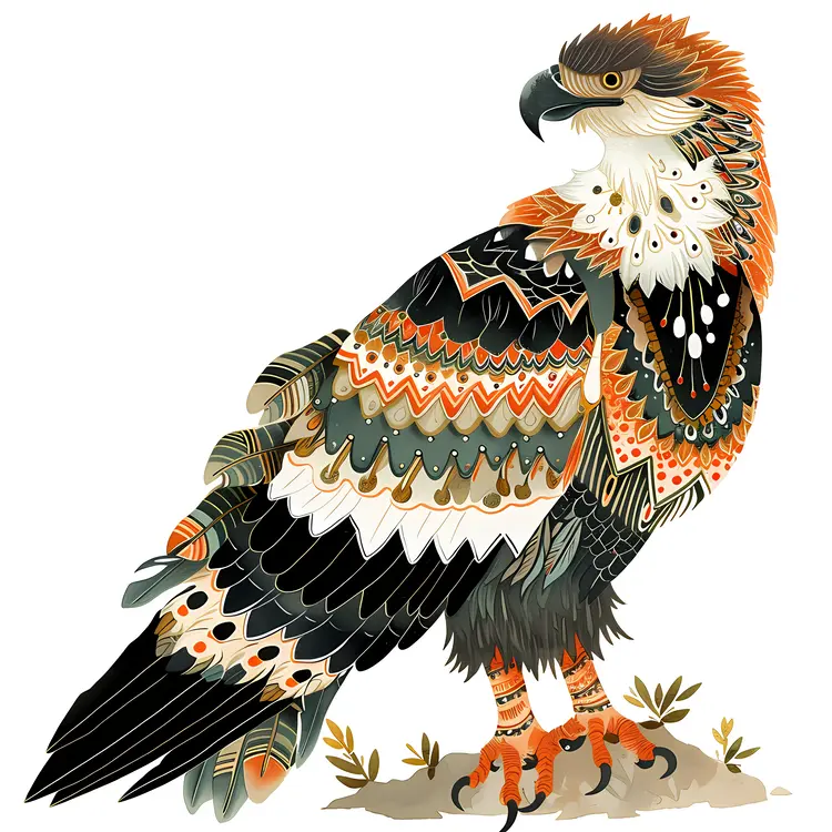 Majestic Decorative Eagle with Intricate Feathers