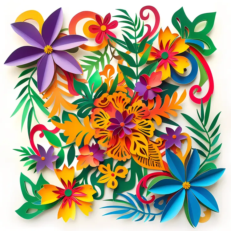 Colorful Paper Flower Art