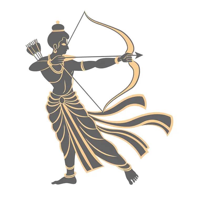 Golden Archer in Traditional Attire