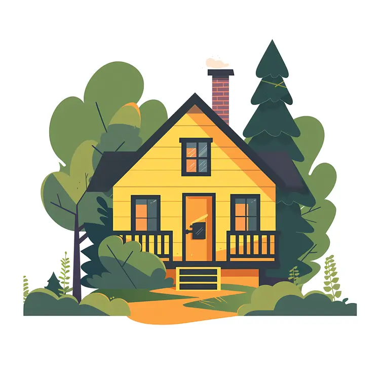 Small cute doodle house